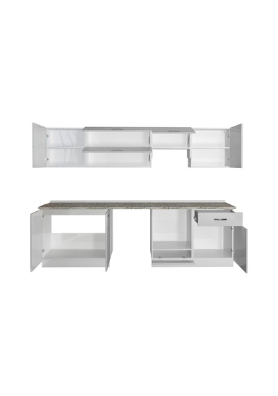 Decoraktiv Elite 280y Ank Mdf Hazır Mutfak Dolabı - Tezgah Dahil - Parlak Beyaz Decoraktiv Elite 280y Ank Mdf Hazır Mutfak Dolabı - Tezgah Dahil - Parlak Beyaz
