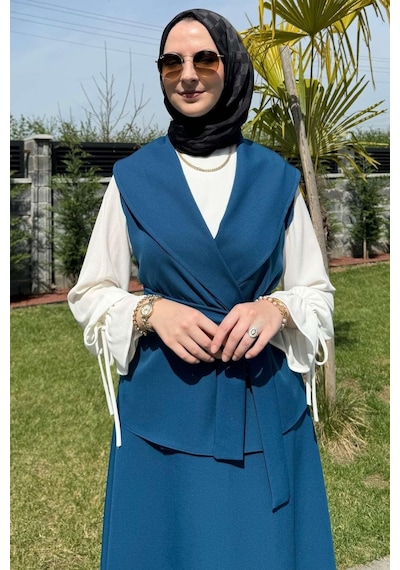 Rabia Şamlı Fiyonklu Gömlek Çok Renkli