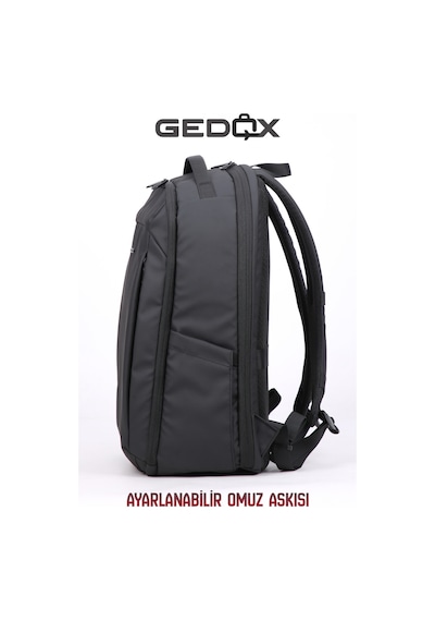 Gedox Siyah Su Geçirmez 25 Litre Geniş Hacimli Seyahat Ve Laptop Sırt Çantası Valiz Tipi Gezi Ve İş Çantası