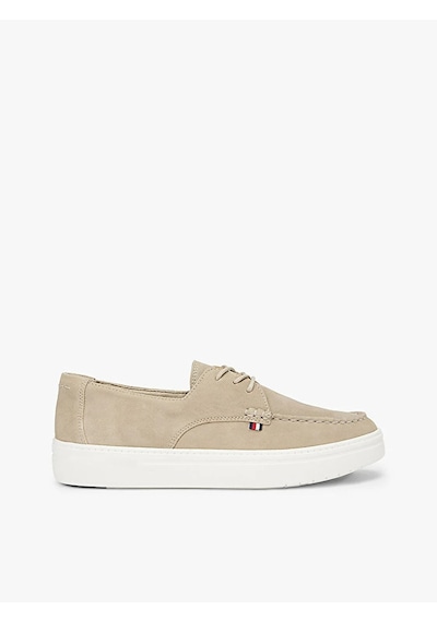 Tommy Hilfiger Casual Suede Stıtch Toe Hybrıd Erkek Bej Günlük Ayakkabı - Fm0fm05707
