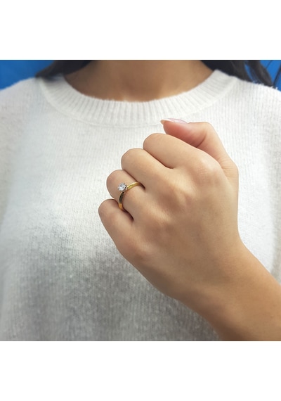 Lova F Renk 0,36 Karat Pırlanta Tektaş Yüzük - HRD Sertifikalı