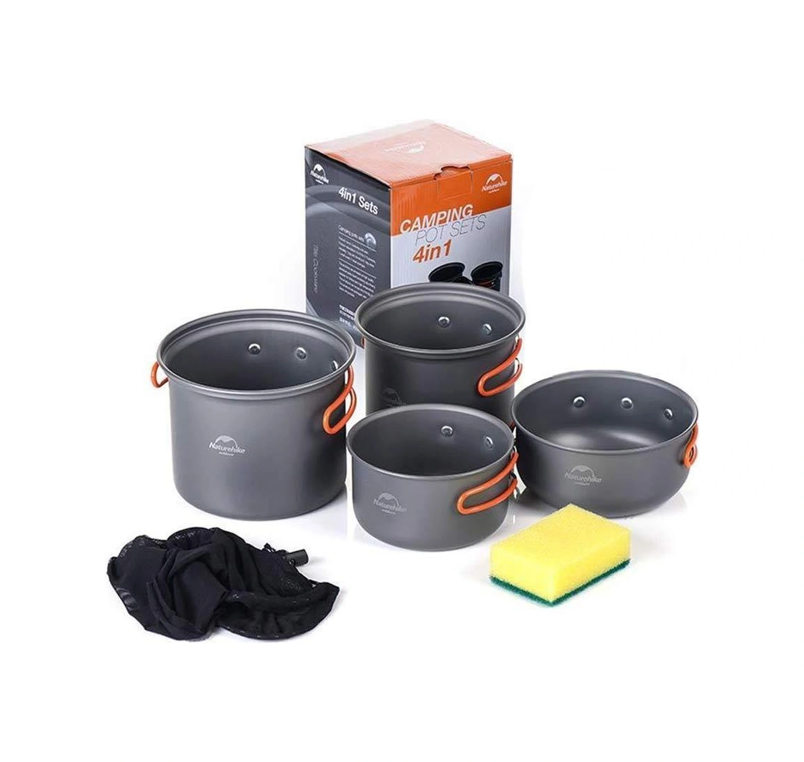 Naturehike 4 In 1 Kamp Yemek Seti Gri