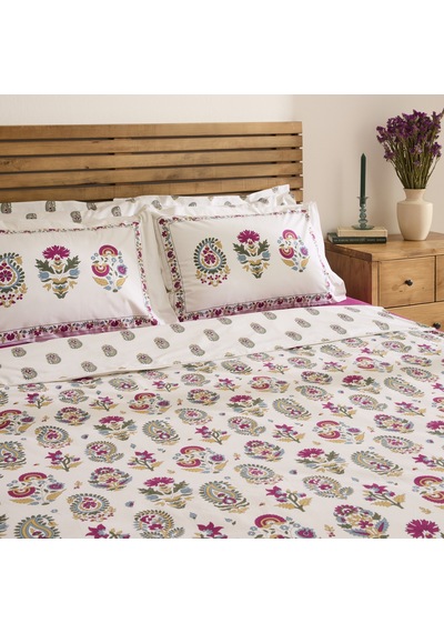 Karaca Home Elvaris %100 Pamuk Çift Kişilik Nevresim Takımı Pembe