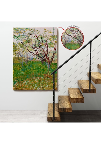 Miyrem^ Canvas Serie Vincent Van Gogh - Meyve Çiçekleri Tablosu-7450
