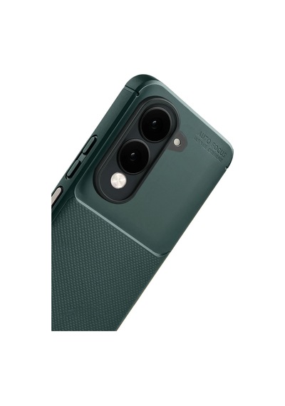Vivo Y29s Uyumlu Auto Focus Karbon Kapak - Koyu Yeşil