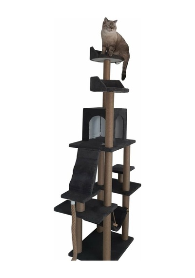 Pethomealpi Şato Çok Katlı Yuvalı Kedi Tırmalama ve Oyun Platformu 30 x 30 x 30 CM