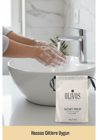%100 Doğal Zeytinyağlı Hamam Mandalina Keçi Sütü Sıvı El Sabun &