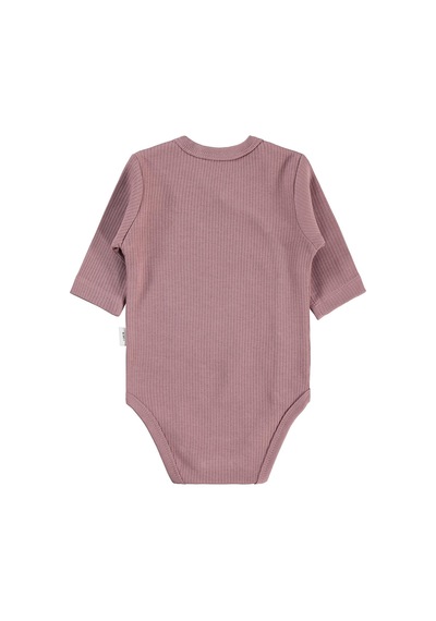 Civil Baby Dinozor Nakışlı 1-9 Ay Çıtçıtlı Badi - Kahverengi