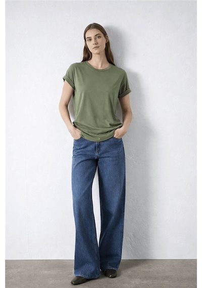 Fashion Friends Bisiklet Yaka Haki Kadın Bluz 26y0194k1