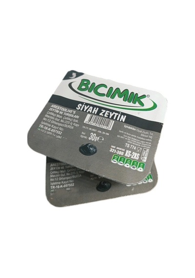 Bıcımık Doğal Salamura Yağlı Siyah Zeytin 30 G Piknik X 40 Adet