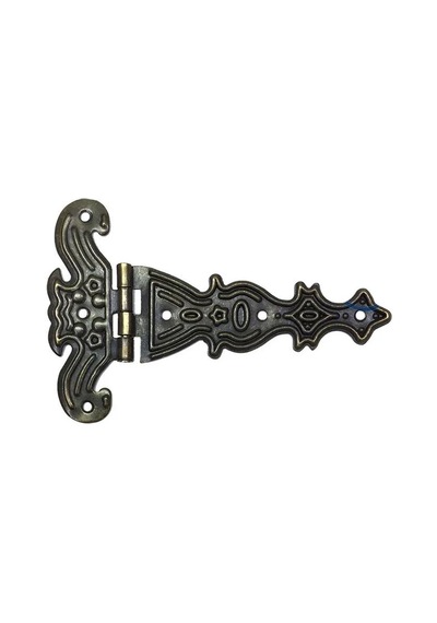 Dekoratif, Tek Kuyruklu Menteşe - 69x102 Mm, Büyük, Antik, 1 Adet