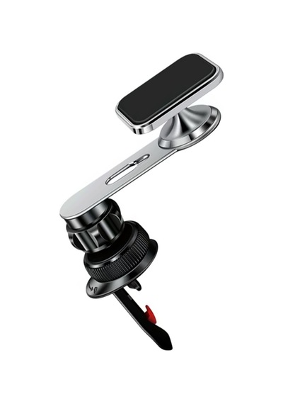 Klimaya Takılan Araç İçi Metal Cep Telefon Tutucu Stand Magsafe Özellikli Cihazlar İle Uyumlu Gri