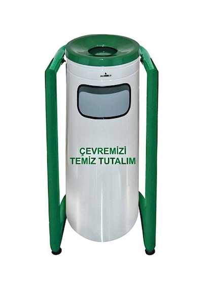 Arı Metal-fatih Plastik A1714 U Tipi Boyalı Bahçe Çöp Kovası Çok Renkli