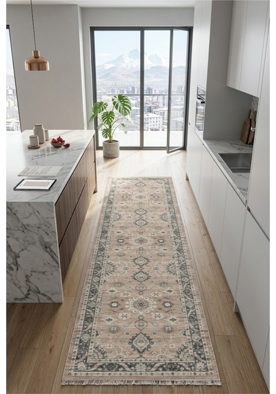 Dekoratif Halı Kaymaz Taban Leke Tutmaz Yıkanabilir Kilim Özel Ölçü Salon Halısı 3026
