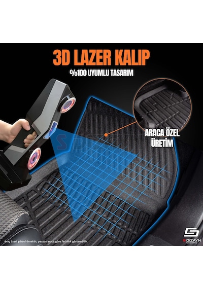 S-dizayn Vw Golf 4 3d Pro Havuzlu Paspas 1997-2005 A+ Kalite