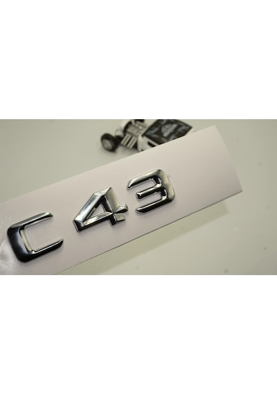 Benz C43 Bagaj Krom Metal 3M 3D Yazı Logo