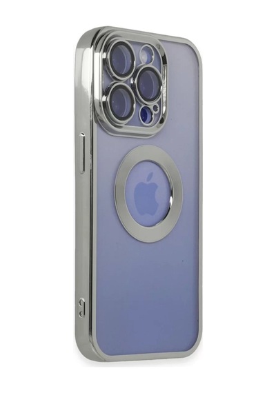 Newface Apple İphone 15 Pro Max Kılıf Slot Silikon - Gümüş