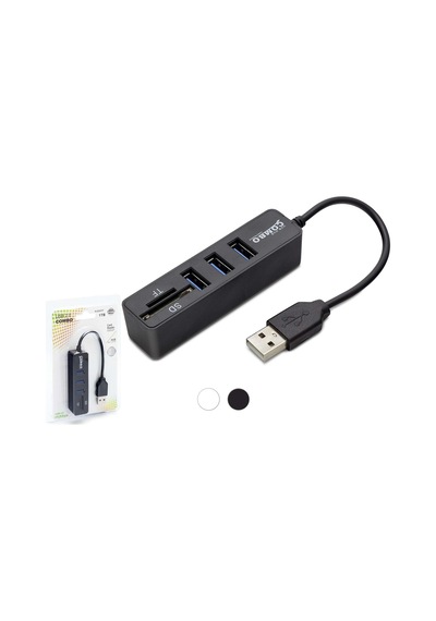 Usb Hub Kart Okuyucu 5 Port 480 Mbps Siyah Hdx7009