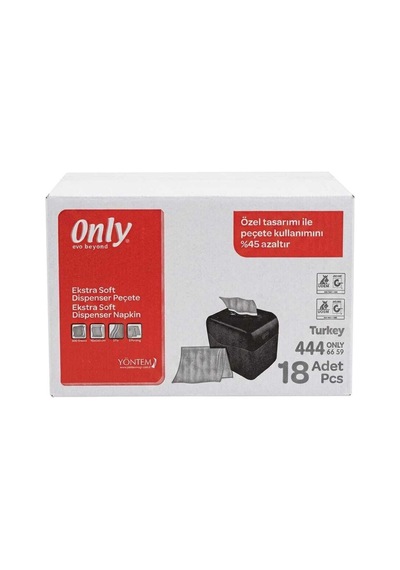 Only Dispenser Peçete 18 Adet X200 Yaprak Kırmızı Koli