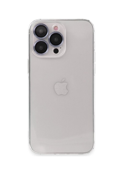 Uray Store Apple iPhone Uyumlu  13 Pro Max Kılıf Luko Lens Silikon - Sierra Blue