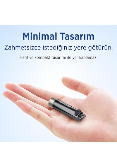 Philips Sfl1121 100 Lümen 10 Modlu Çok Amaçlı Uv Işıklı Ve Acil Durum Mini Anahtarlık Kamp El Feneri Siyah