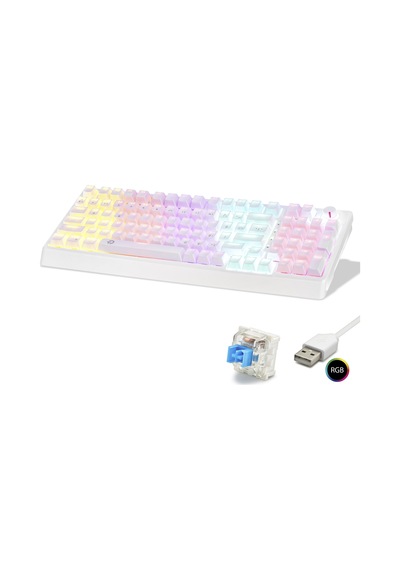 Mekanik Klavye 104 Tuş Blue Switch Rgb - Beyaz G500xw Diğer