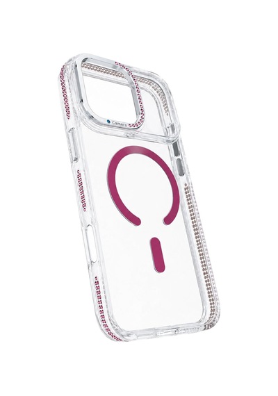 Nettech Apple İphone 17 Pro Max Uyumlu Taşlı Seri Arka Koruma Kılıf - Pembe