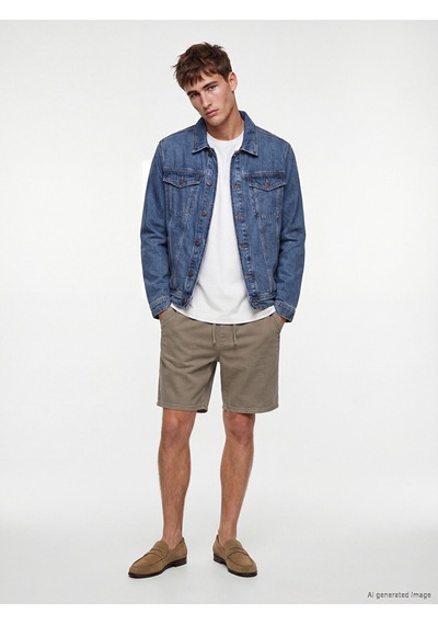 Lcw Jeans Haki Relax Fit Erkek Jean Şort