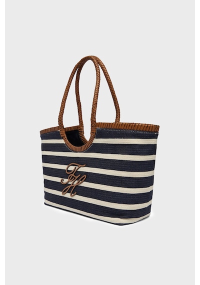 Tommy Hilfiger Bayan Çanta Aw0aw18400 0gy Lacivert-beyaz