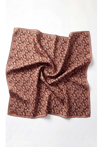Silk Home Soft Eşarp Şal Motif Mocha Mousse 90x90 Çok Renkli