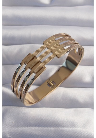 Ezoconcept 316l Çelik Gold Renk Noktalı Kaburga Kelepçe 001