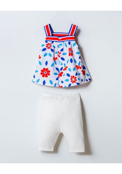 U.S. Polo Assn. U.s. Polo Assn Kız Bebek2 Li Taytlı Takım Mavi- Beyaz-2451 Mavi
