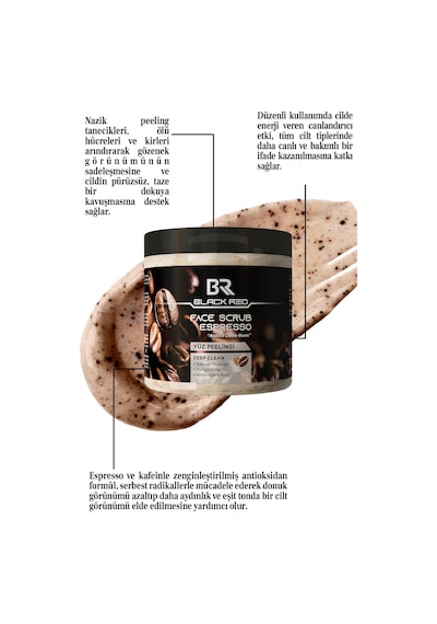 Espresso Ve Kafeinli Yüz Peelingi - Etkili Canlandırıcı Ve Yüz Peelingi - 500 Ml Yüztemiz