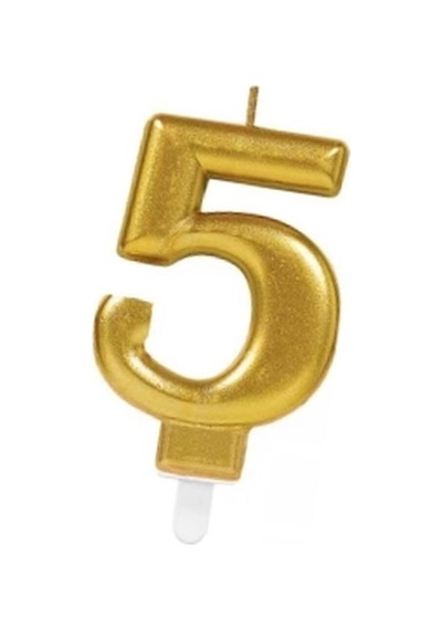 5 Rakam Mum Gold Renk Evimdeyokyok Altın