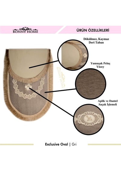 Exclusive Gri 6 Prç Banyo Kirli Çamaşır Sepeti Ve Paspas Seti Gri