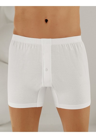 6 Lı Paket Şahinler Penye Pamuk Erkek Boxer Beyaz Me010 Beyaz