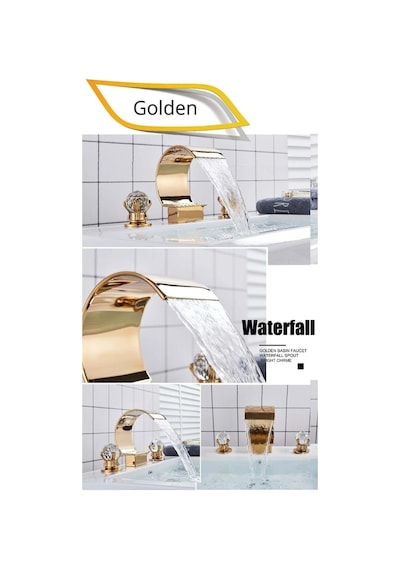 Banyo Lavabo Küvet Jakuzi Bataryası Ankastre Gold Altın Dore Yeni Şelale