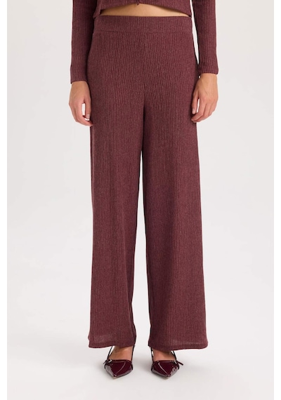 DeFacto Wide Leg Geniş Bol Paça Esnek Belli Basic Düz Bürümcük Pantolon D6300AX24AUBR115