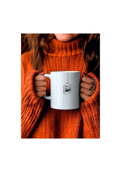 Kişiselleştirilebilir Drop It Like It's Hot Çay Temalı Beyaz Kupa Bardak - 330 Ml Çok Renkli - 876203833 Çok Renkli - 876203833 Çok Renkli