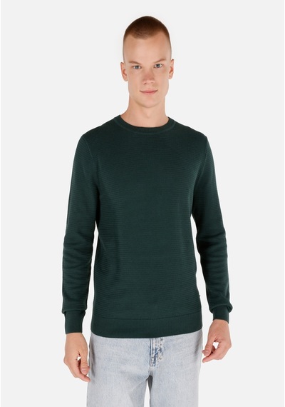 Colin's Colins Normal Kesim Bisiklet Yaka Yeşil Erkek Kazak Cl1046786 Koyu Yeşil
