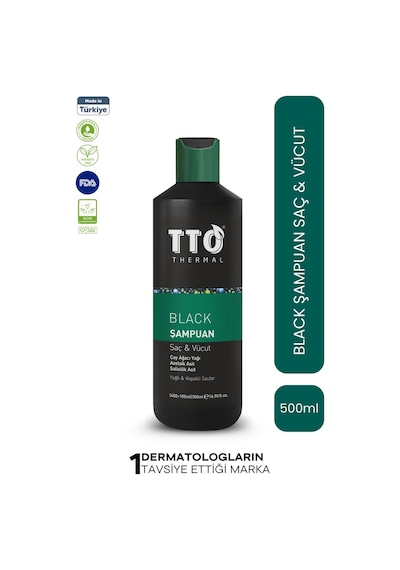 Tto Thermal Black Saç ve Vücut Şampuanı 500  ML