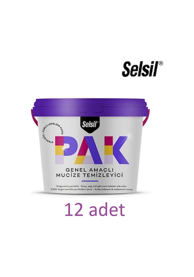 Selsil Pak Genel Amaçlı Mucize Temizleyici 500gr 12 Adet