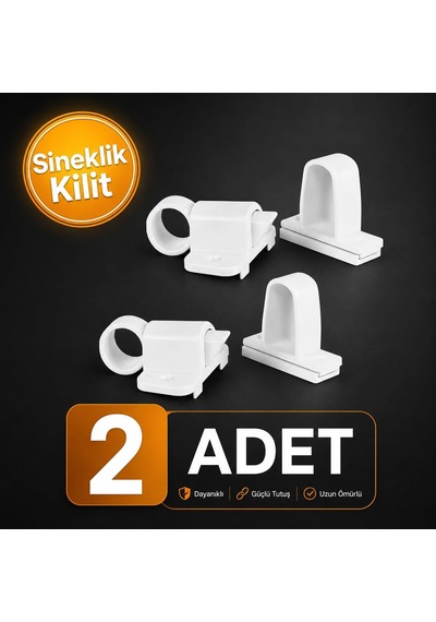 2 Adet Pimapen Pvc Pencere Kapı Sineklik Kapama Çarpma Kilit Plastik Pratik Tutucu Aparat Diğer