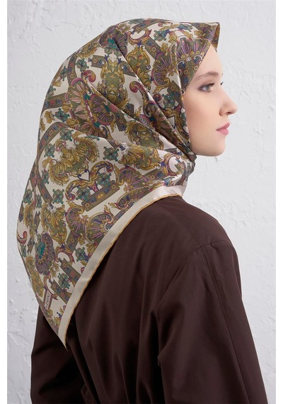 ARMİNE Armine Sura İpek Eşarp Nostalji Krem