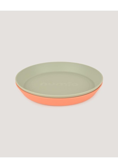 2'li Yuvarlak Tabak Sage Green-peach