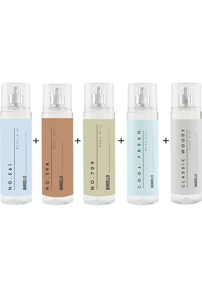 Bargello Erkek Bodymist Set No:561 No: 598 No:709 Cool Fresh Clasic Woody