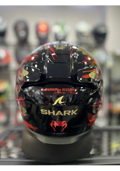 Shark Skwal İ3 Venum Ledli Kapalı Kask +1 Gold Vizör Sarı