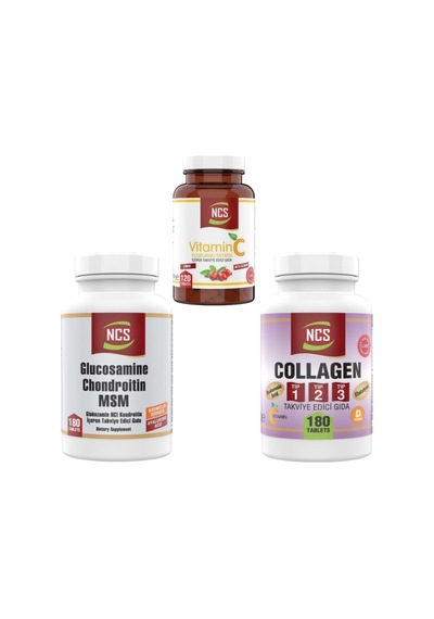Collagen Tip-1-2-3-180 Tab Glucosamine 180 Tab Vitamin C 120 Tab