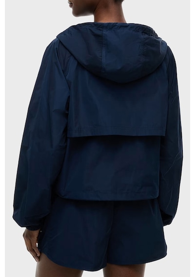 Tommy Hilfiger Su Geçirmez Kapüşonlu Yaka Mont Kadın Mont Ww0ww49852 C1g Lacivert