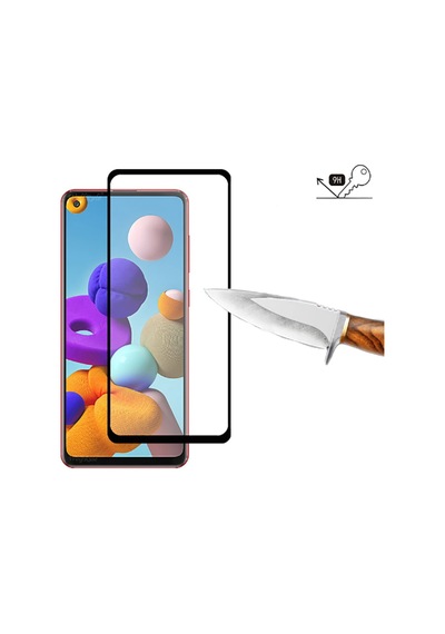 Galaxy A21S Zore Kenarları Kırılmaya Dayanıklı Cam Ekran Koruyucu